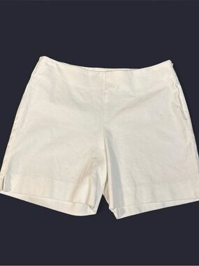 Boston Proper White High-Rise Tailored Shorts